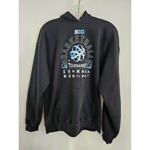B1G Tennis Tournament Hoodie Womens Black Sweatshirt Size Medium